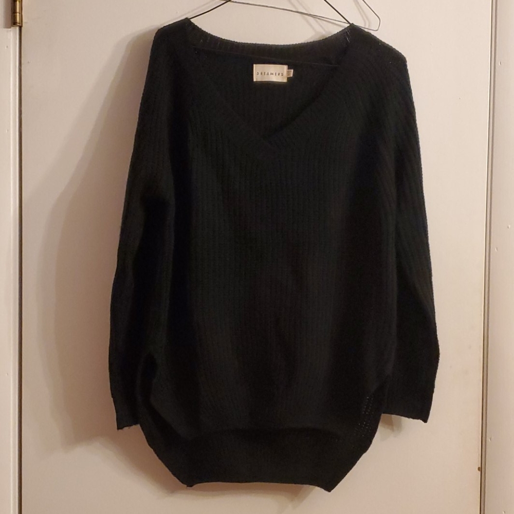 Black V-Neck Sweater